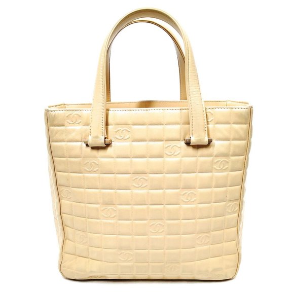 Chanel East West Chocolate Bar Patent Leather Handbag Yellow - Picture 1 of 9
